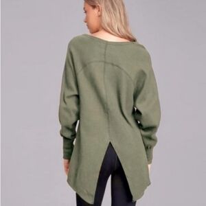 *NWT* Free People Amelia thermal waffle knit Size L